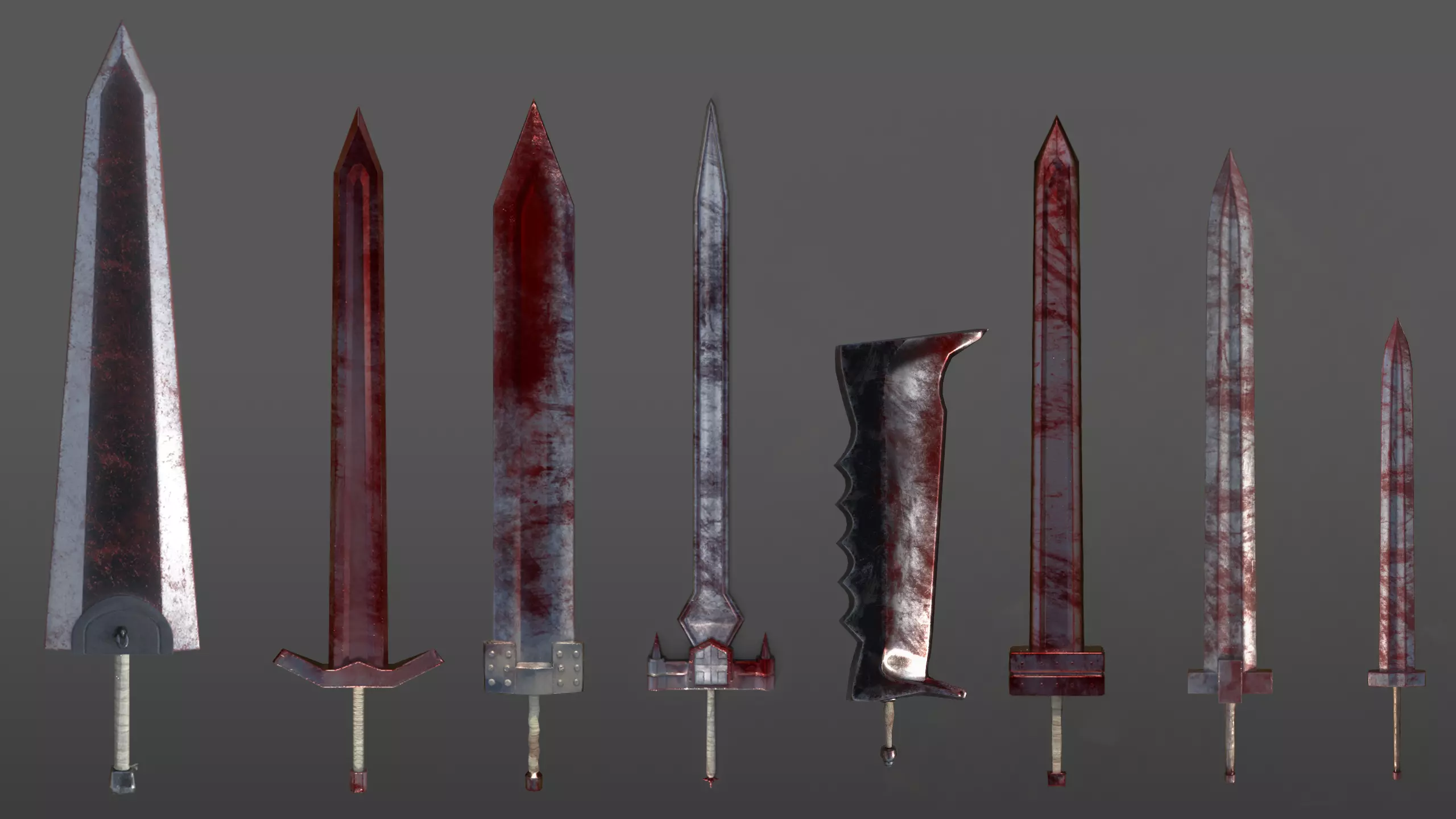 Berserk Sword Collection Low-poly 3D model_0
