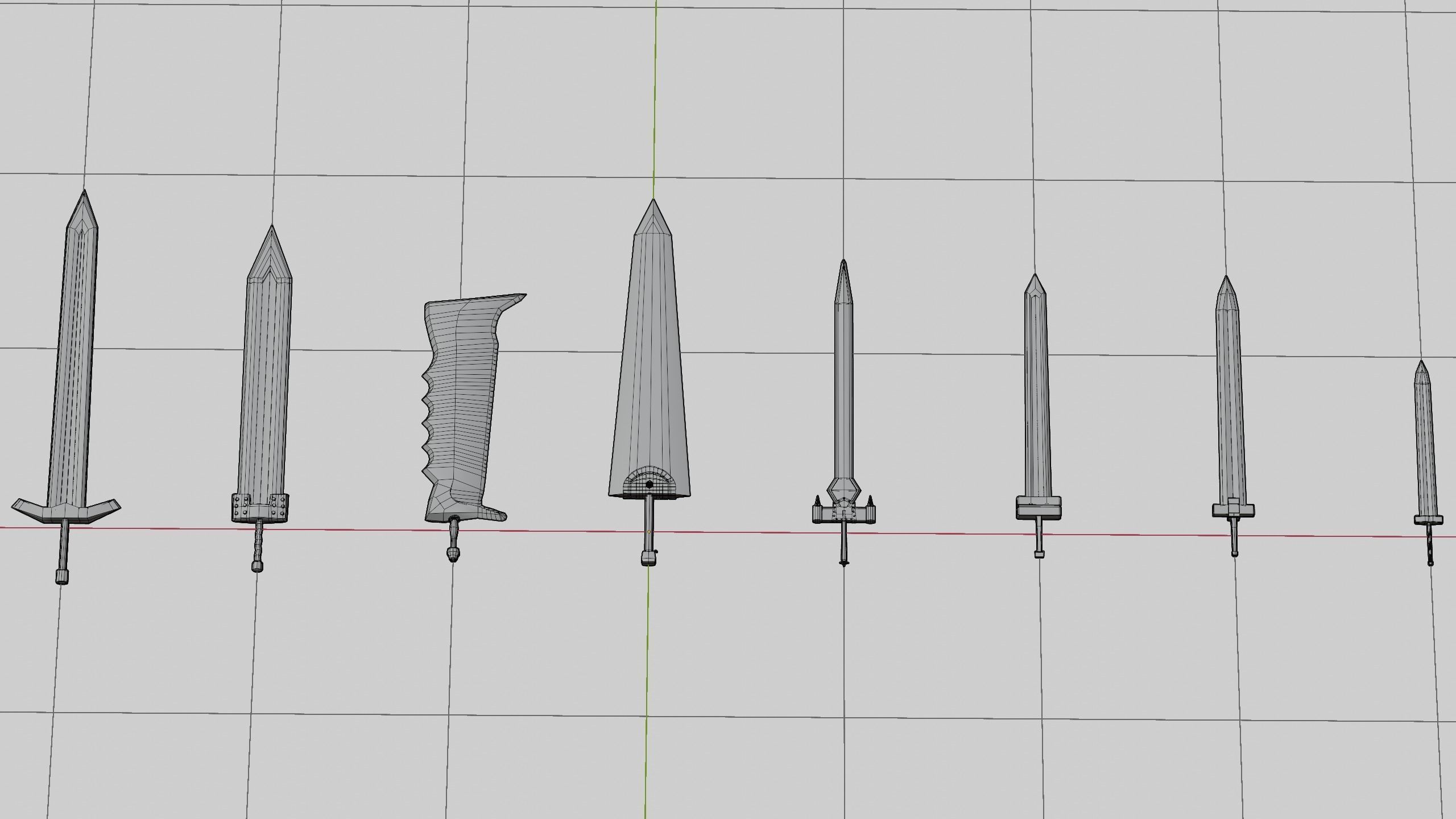 Berserk Sword Collection Low-poly 3D model_15