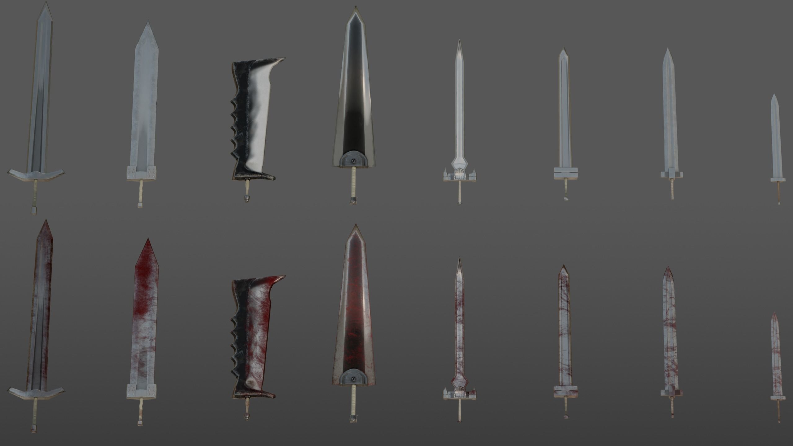 Berserk Sword Collection Low-poly 3D model_2