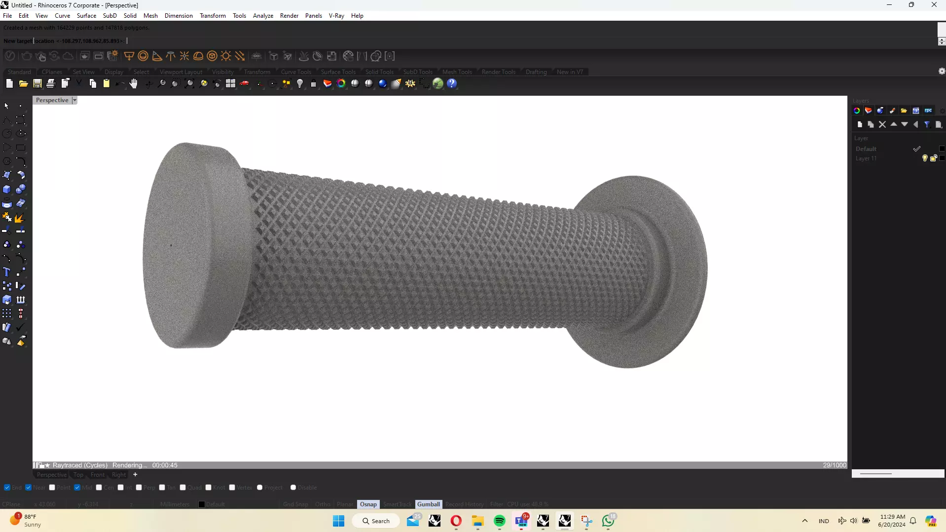 motorcycle hand grip throttle grip 3D model