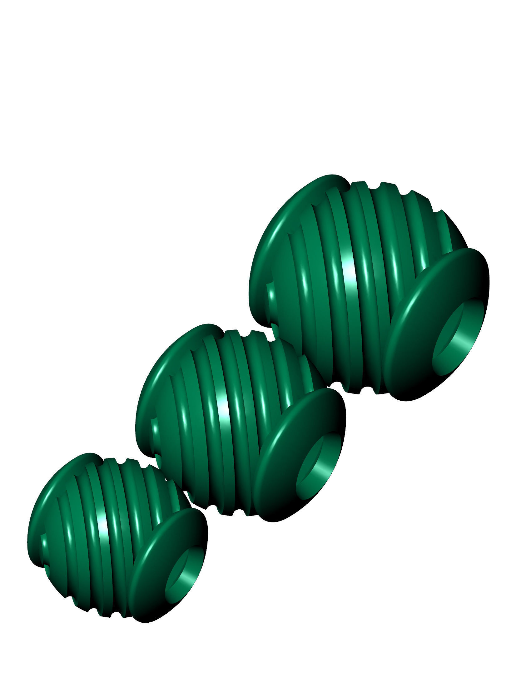 3 size Spherical beads 3D print model_1