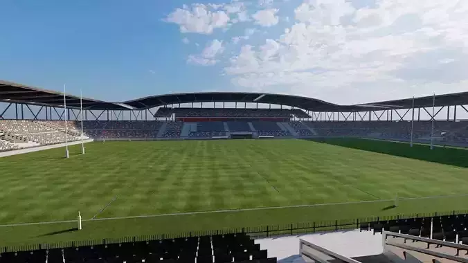 Football Stadium-American football 3D model