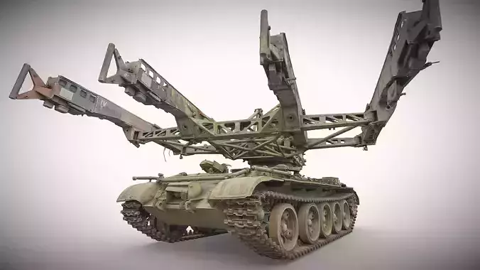 Self-propelled rocket launcher S-125 Newa 02 3D model
