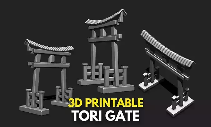 Japanese Tori Gate 3D STL File for 3D Printing 3D print model