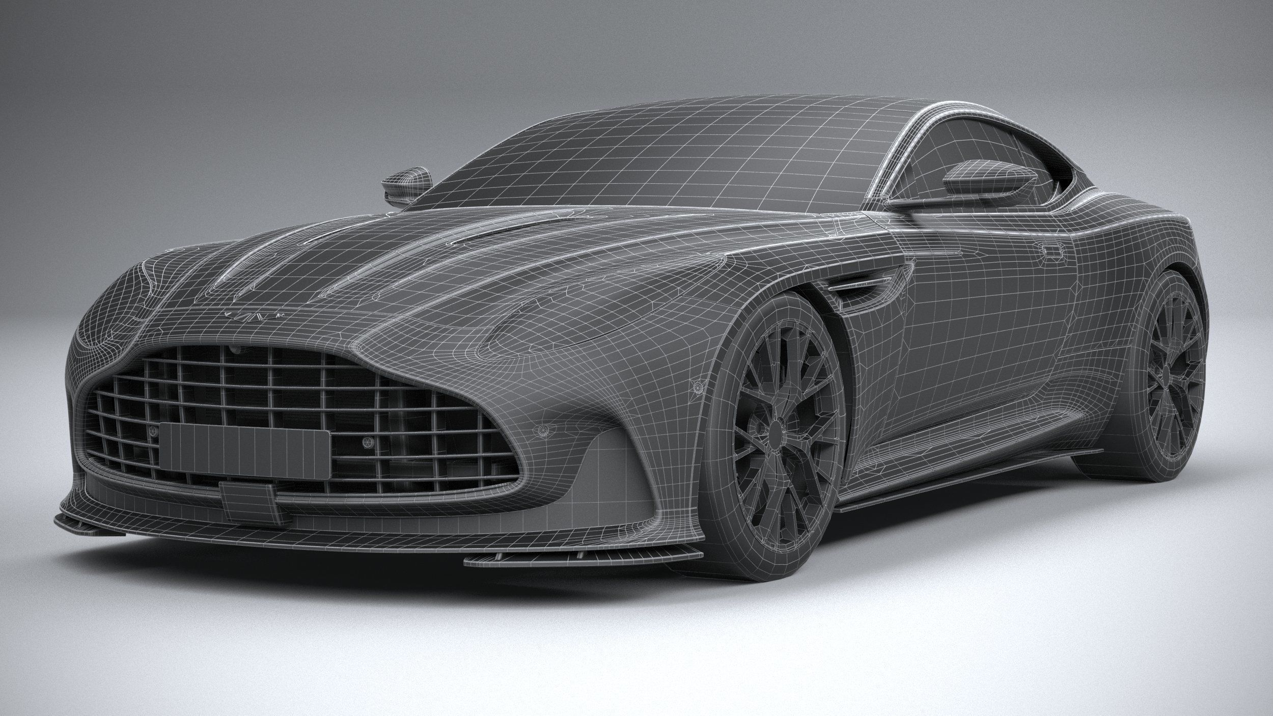 Aston Martin DB12 2024 LowPoly 3D model_27