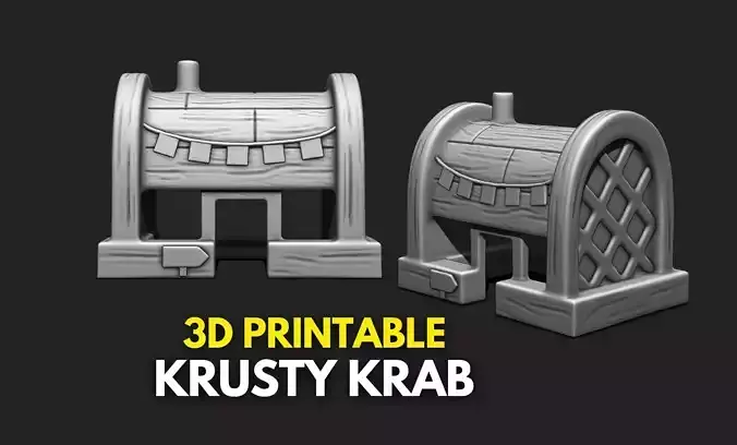 Krusty Krab Fish House - Aquarium - 3D STL File for 3D Printing 3D print model