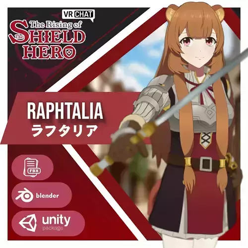 Raphtalia - 3D Model for VRChat Low-poly 3D model