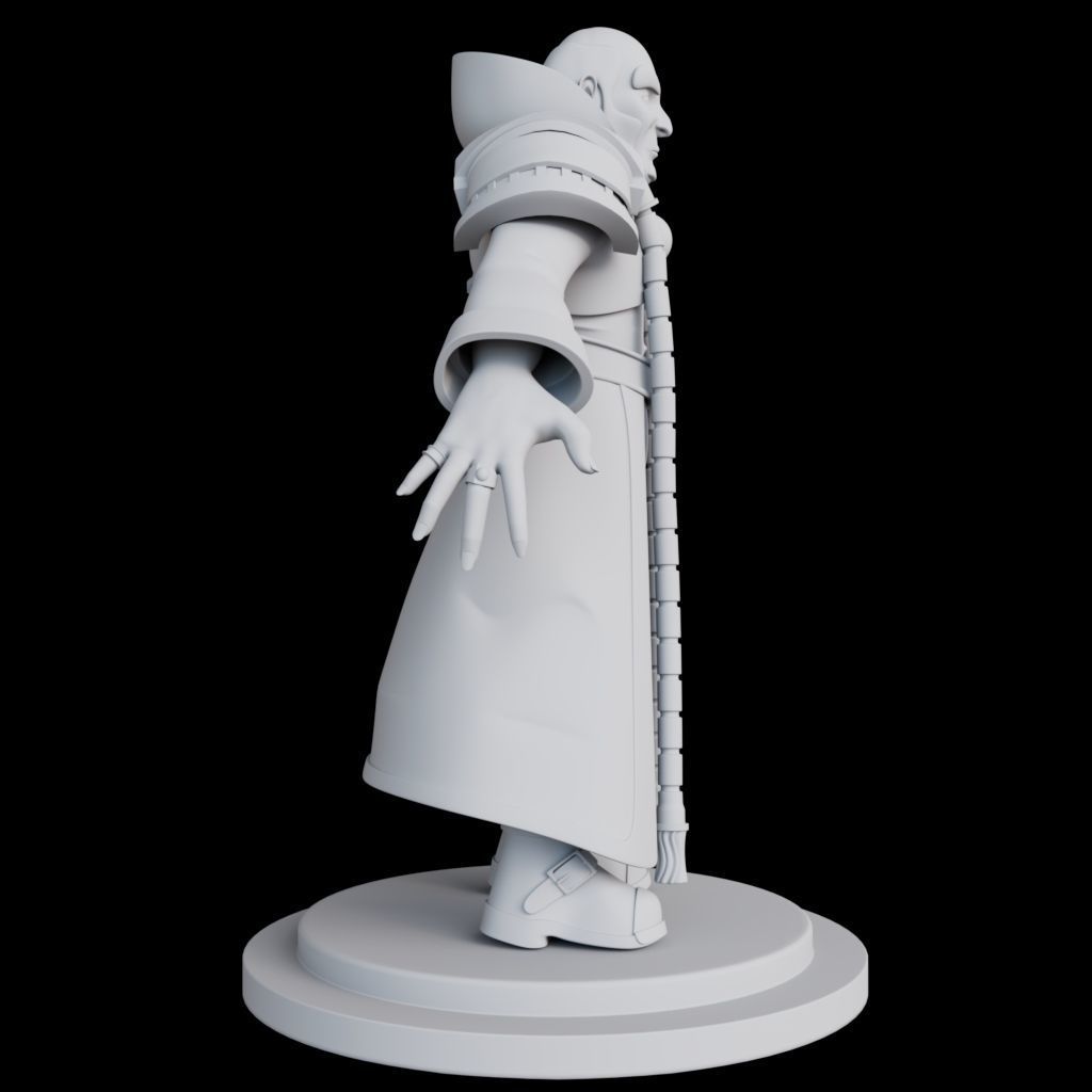 3D Old Man Gaming  Character Low-poly 3D model_9