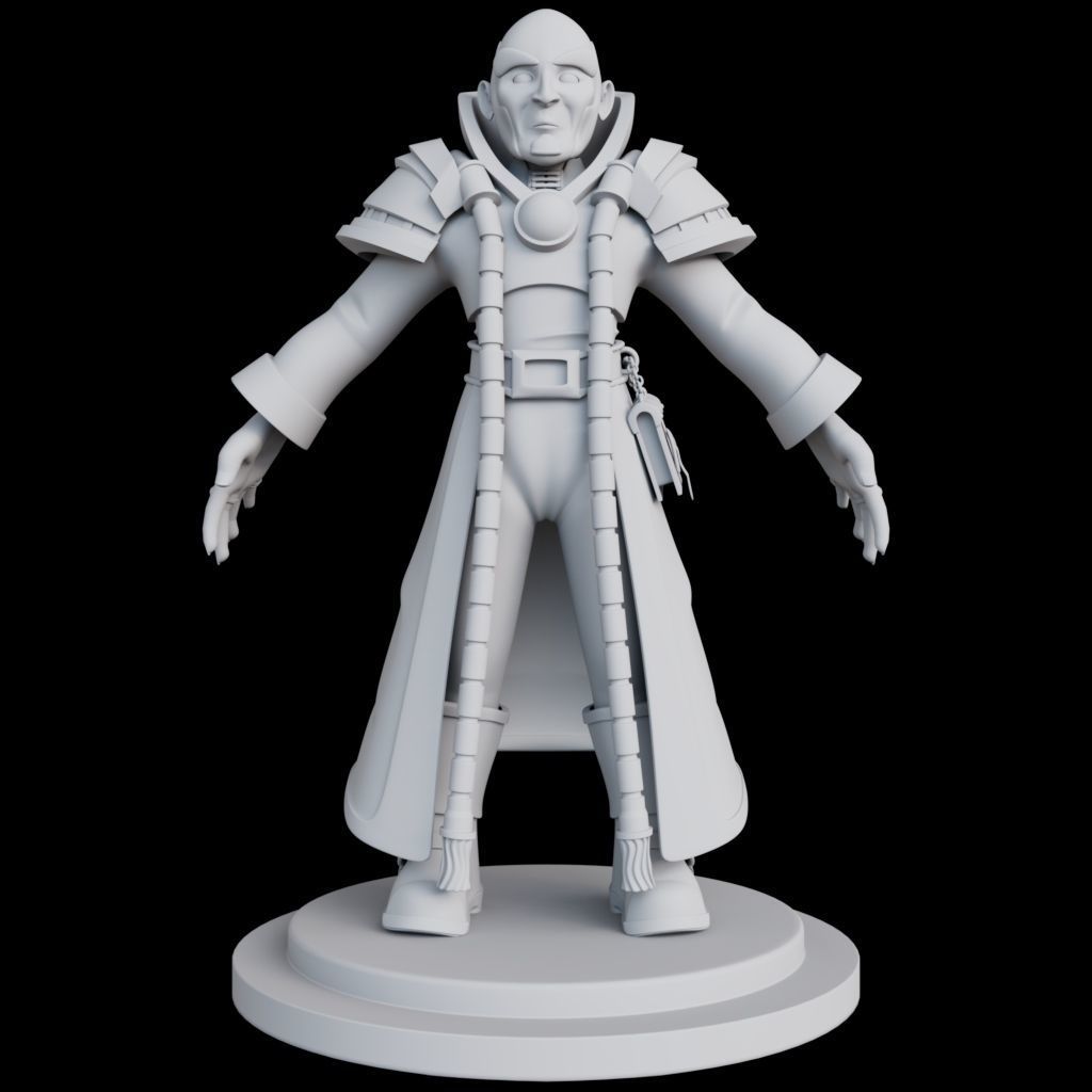 3D Old Man Gaming  Character Low-poly 3D model_6