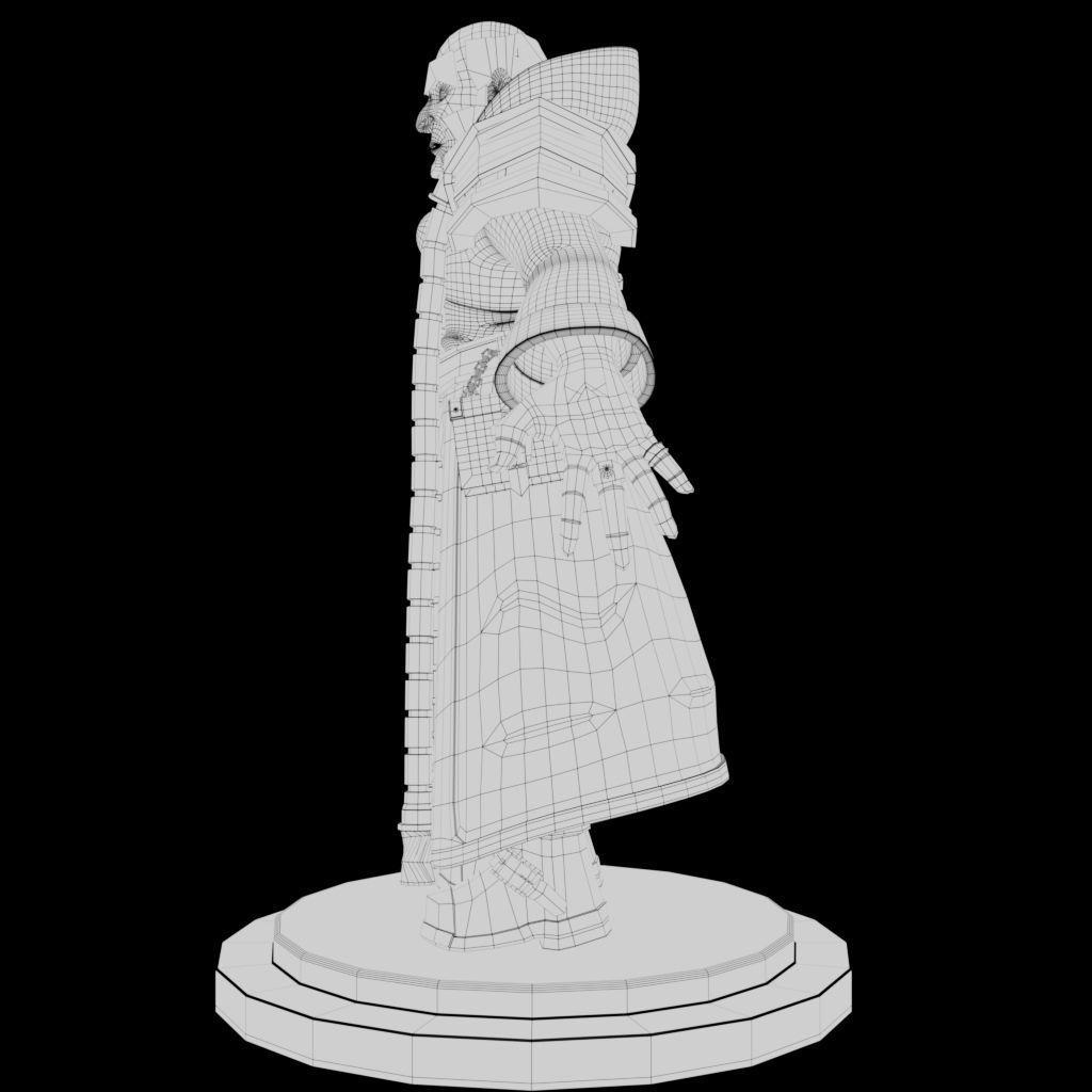 3D Old Man Gaming  Character Low-poly 3D model_12