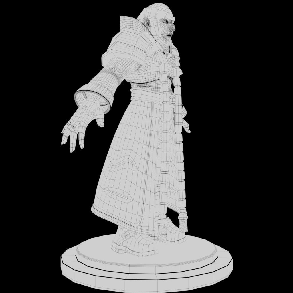 3D Old Man Gaming  Character Low-poly 3D model_11