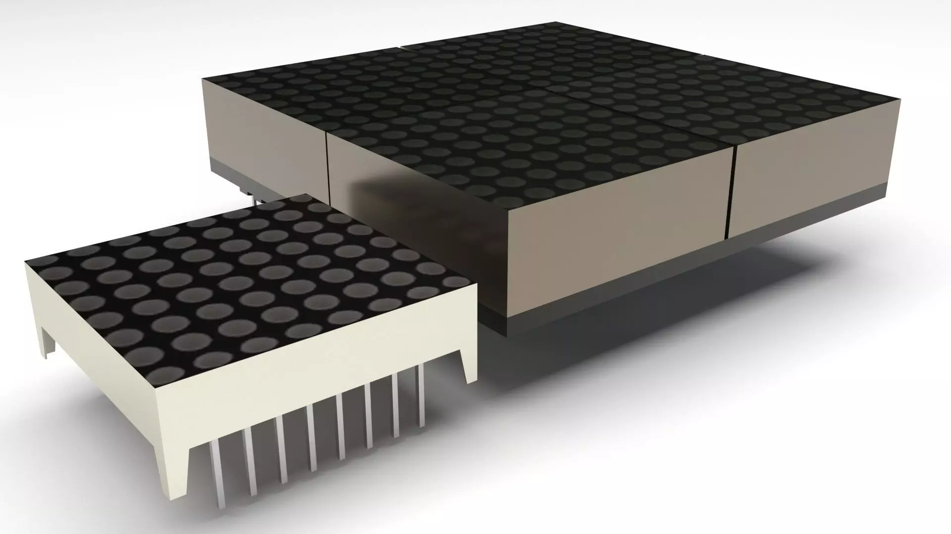 LED Dot Matrix Displays Set 3D model