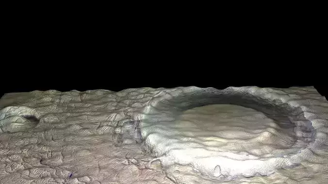 Icy Martian Crater