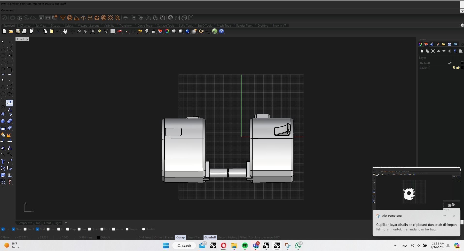 Motorcycle Handlebar Switch 3D model_2