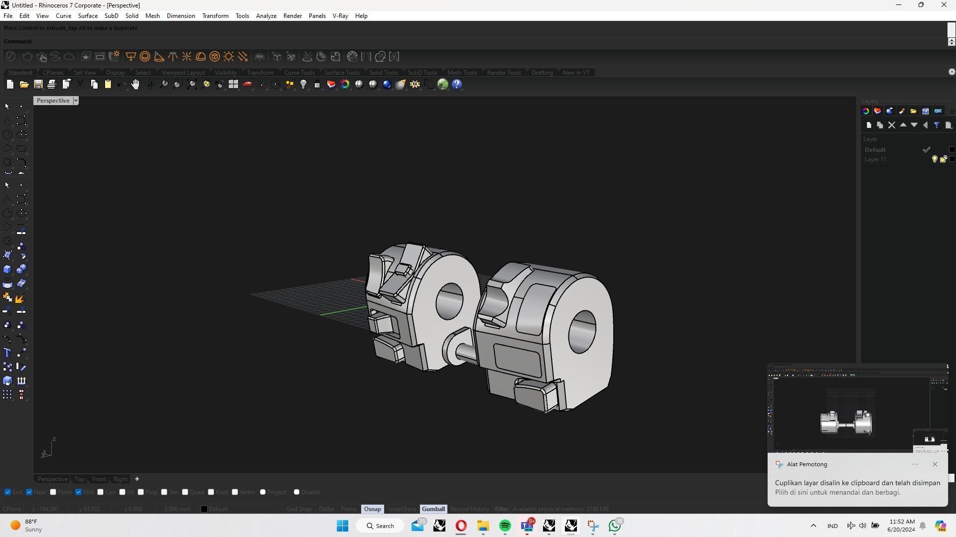 Motorcycle Handlebar Switch 3D model_4