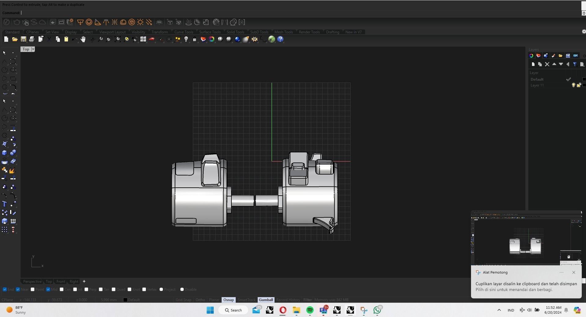 Motorcycle Handlebar Switch 3D model_3