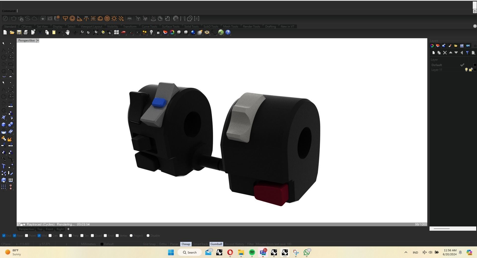 Motorcycle Handlebar Switch 3D model_5