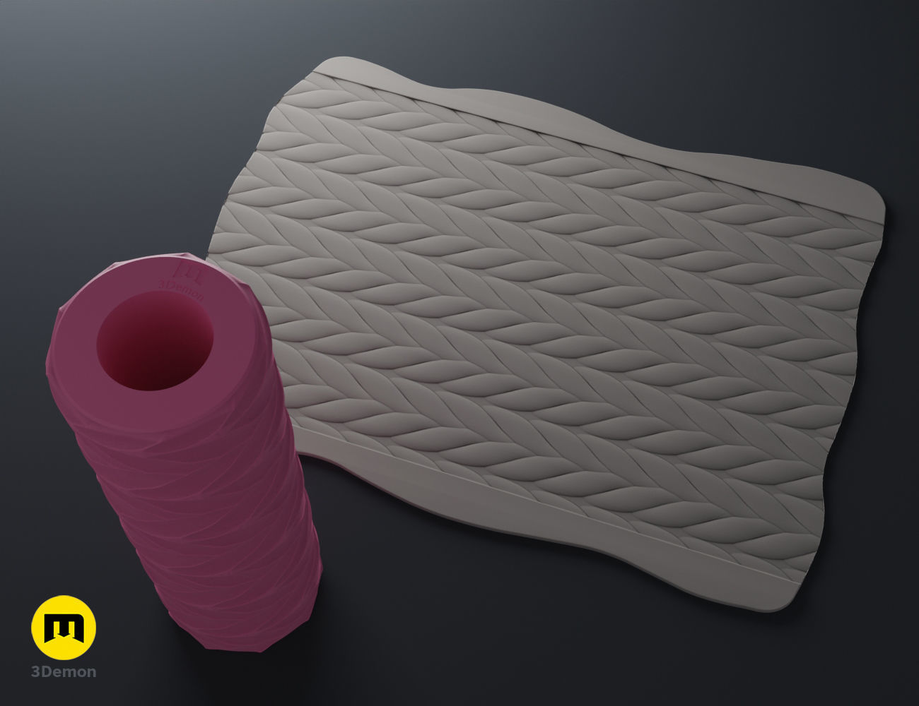Texture Rollers - Fabrics and chainmail 3D print model_13