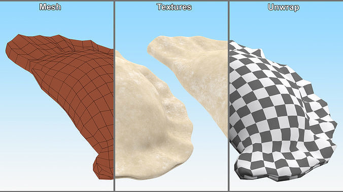 Raw Dumplings Collection 2 3D Model Pack 6
