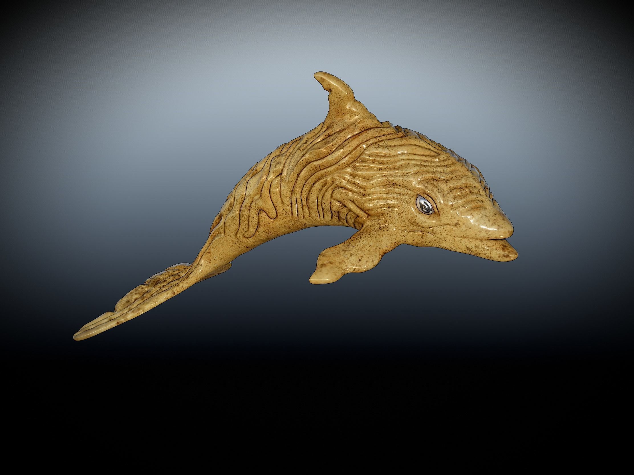 Designer textured Dolphin 3d model 3D print model_10