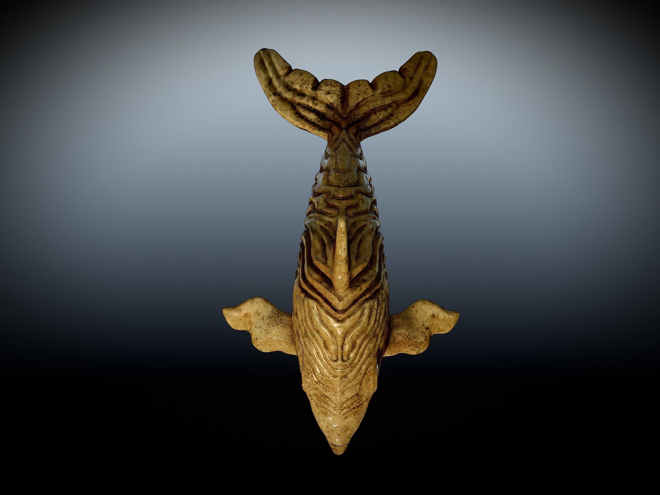 Designer textured Dolphin 3d model 3D print model_7