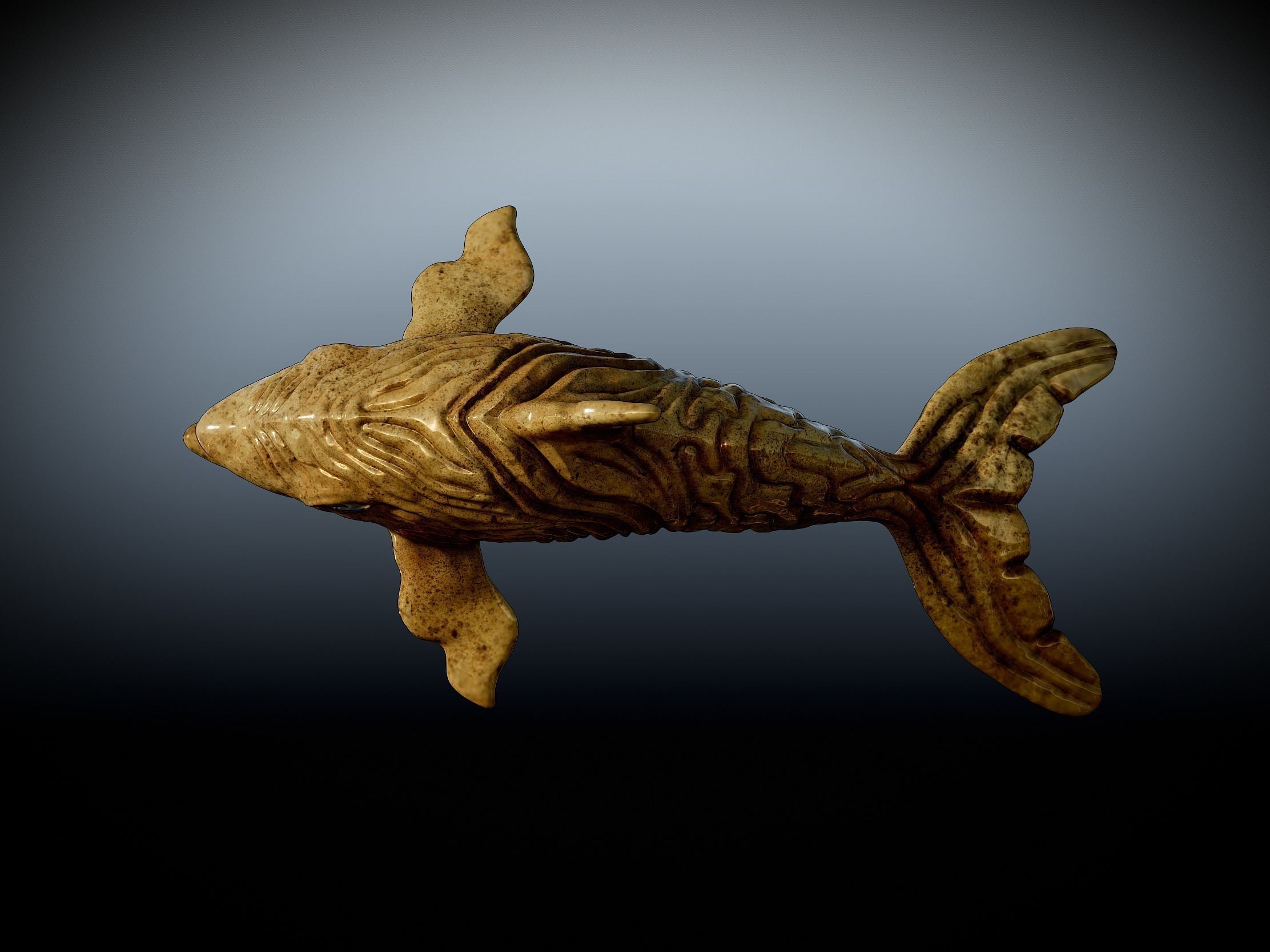 Designer textured Dolphin 3d model 3D print model_4