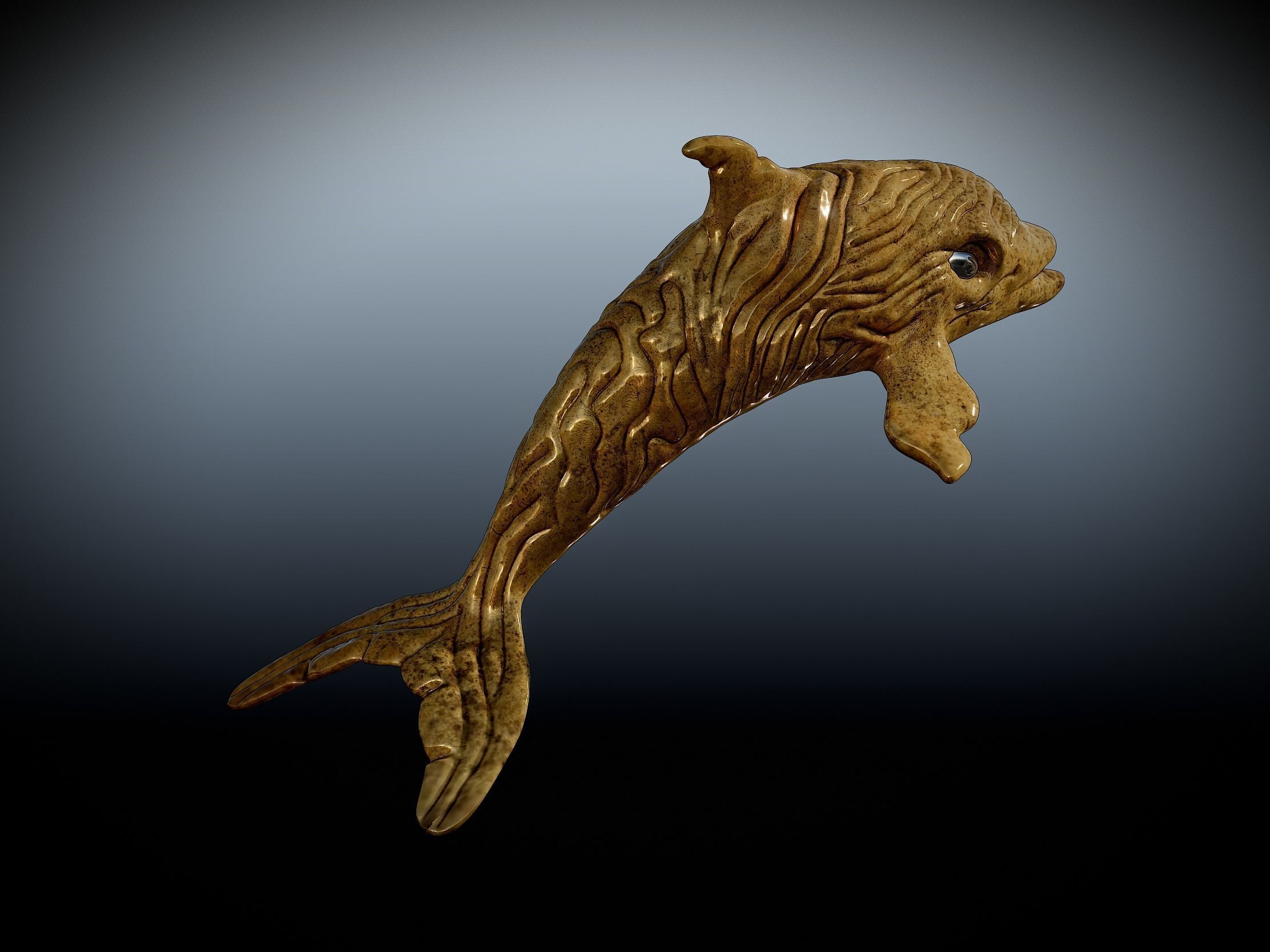 Designer textured Dolphin 3d model 3D print model_16