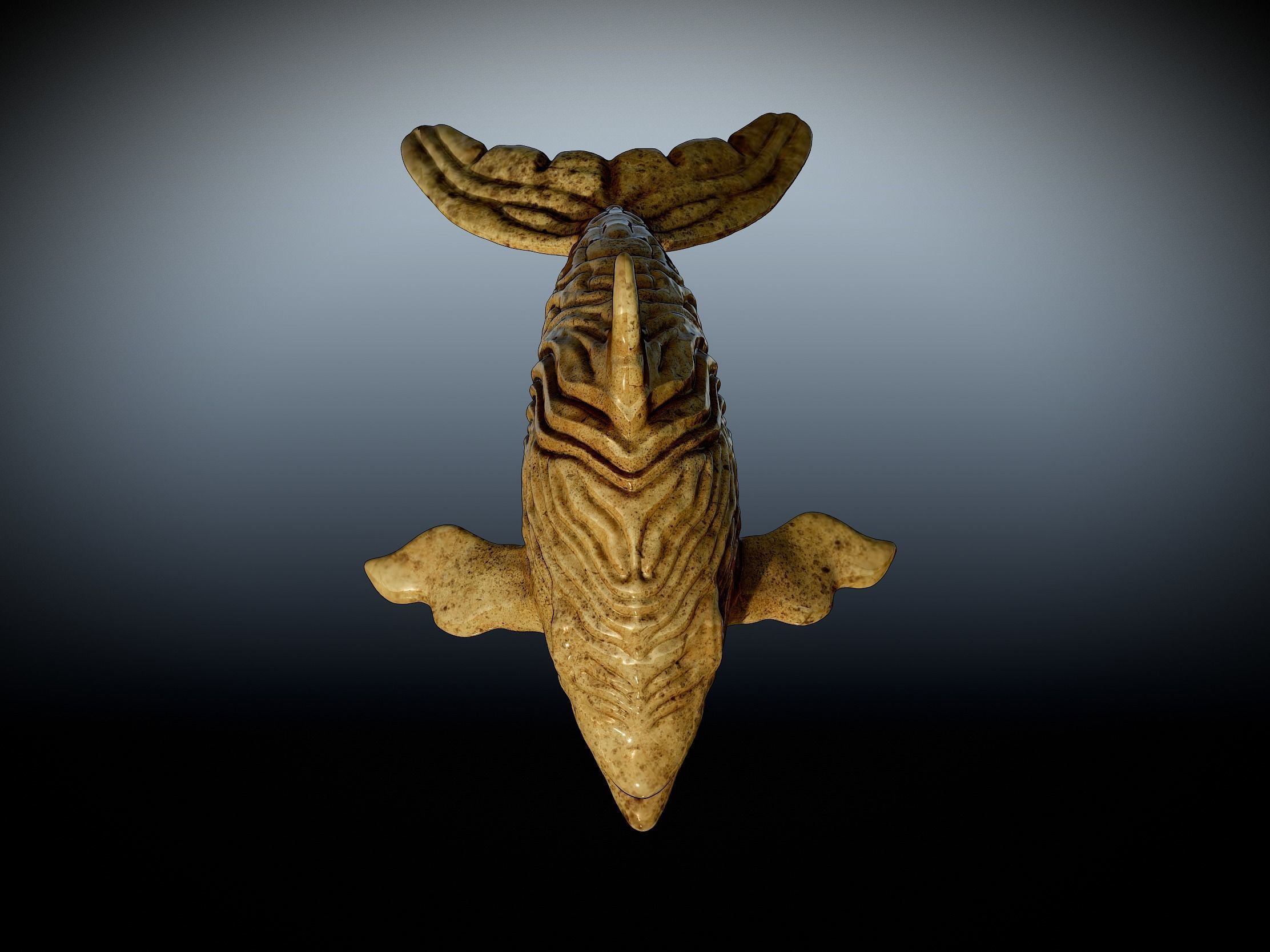 Designer textured Dolphin 3d model 3D print model_11