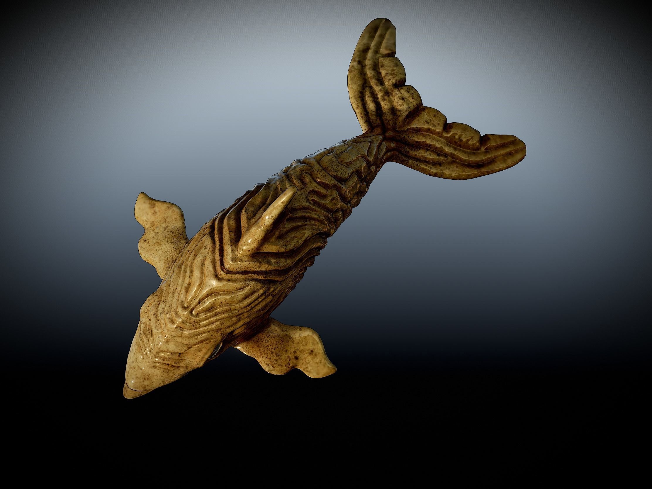 Designer textured Dolphin 3d model 3D print model_6