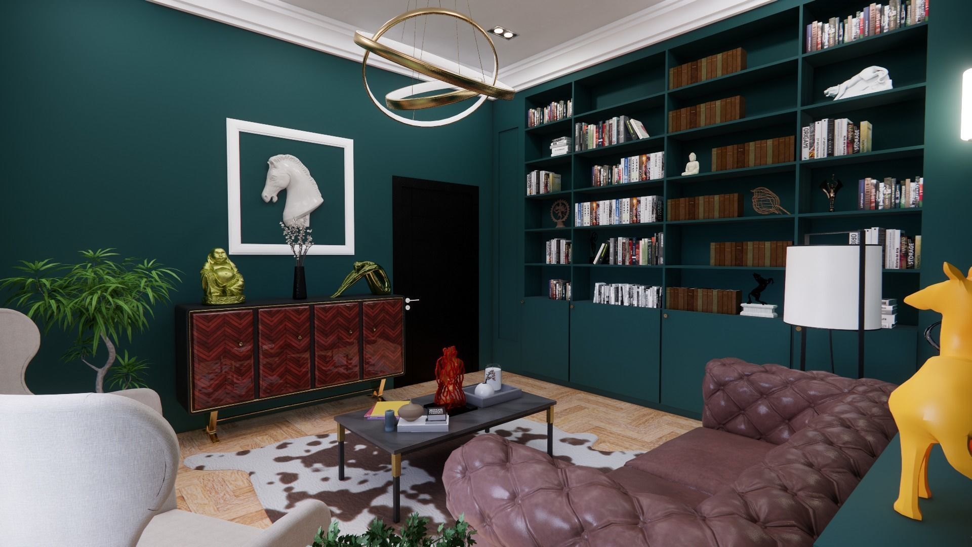 Home Library 3D model_5