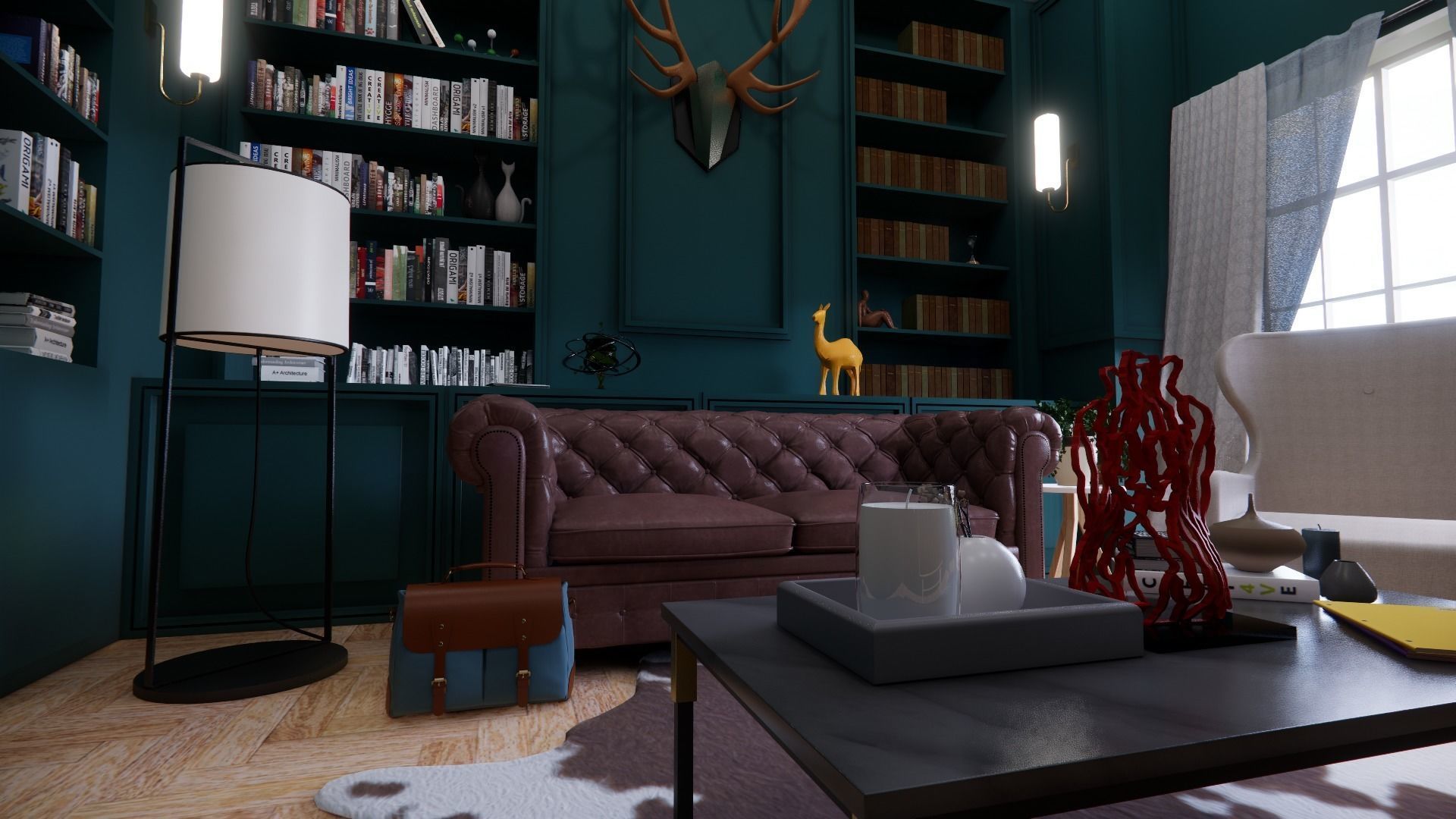 Home Library 3D model_3