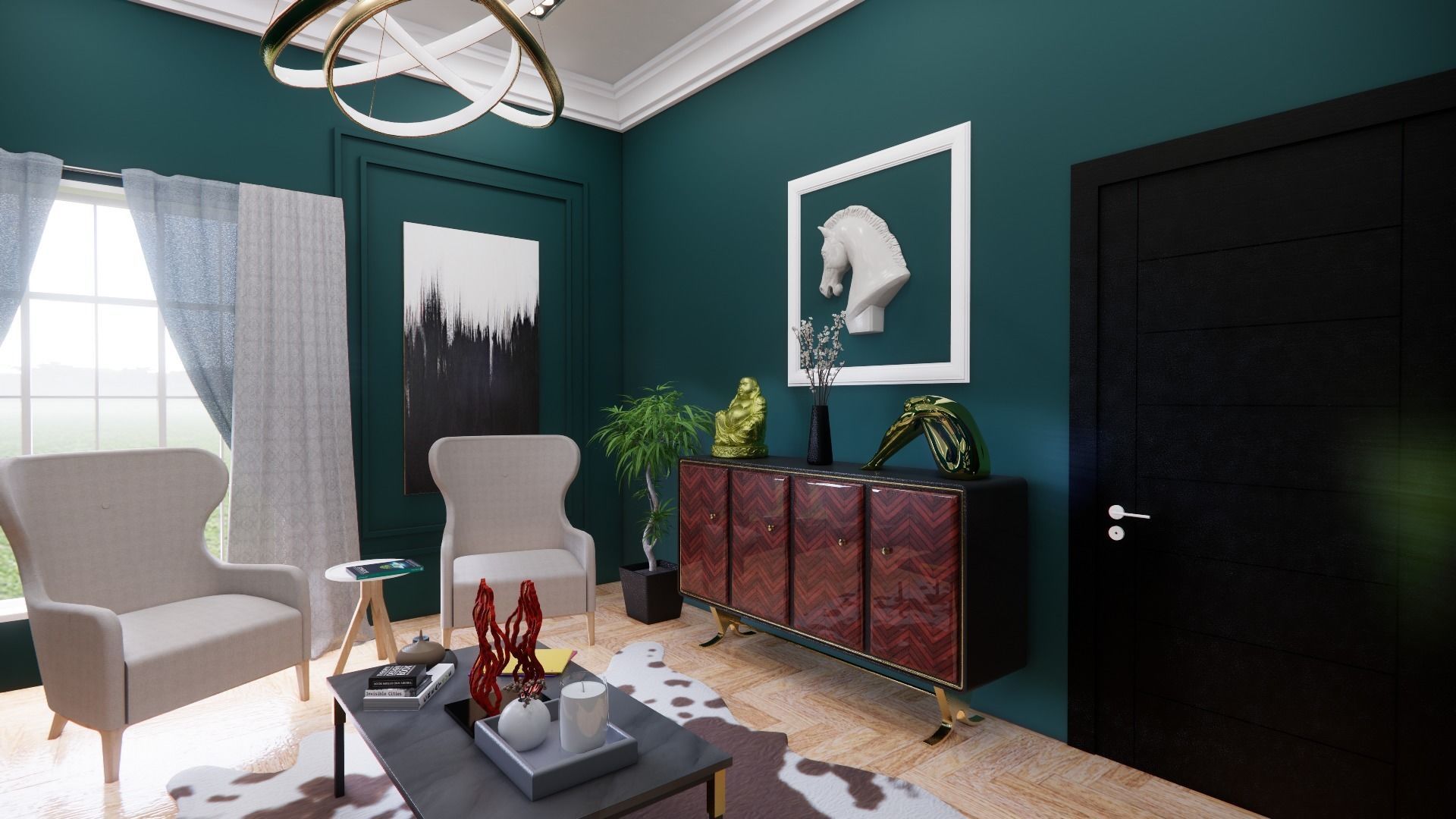 Home Library 3D model_2