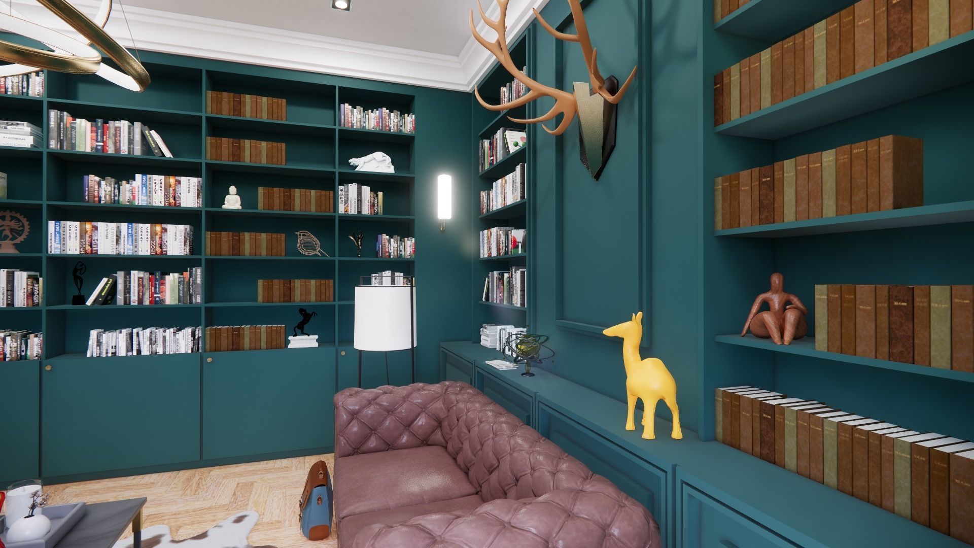 Home Library 3D model_4