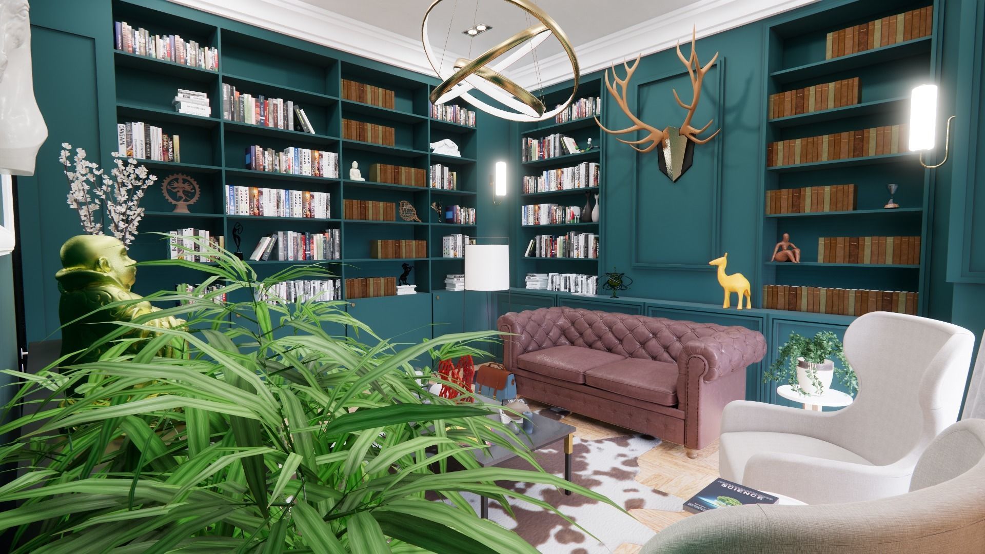 Home Library 3D model_1