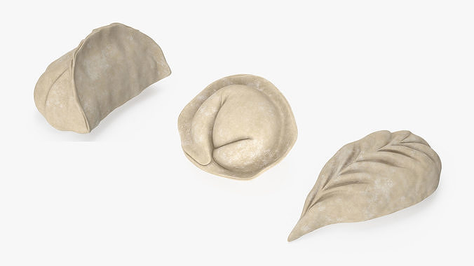 Raw Dumplings Collection 3D Model Pack