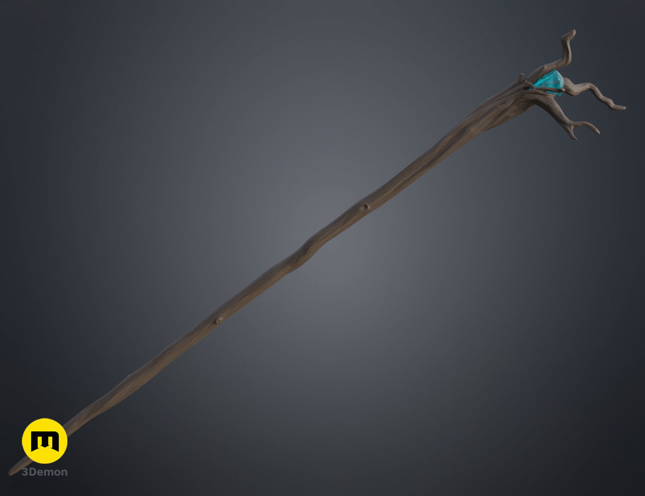 Radagast The Brown Staff - The Hobbit 3D print model_3