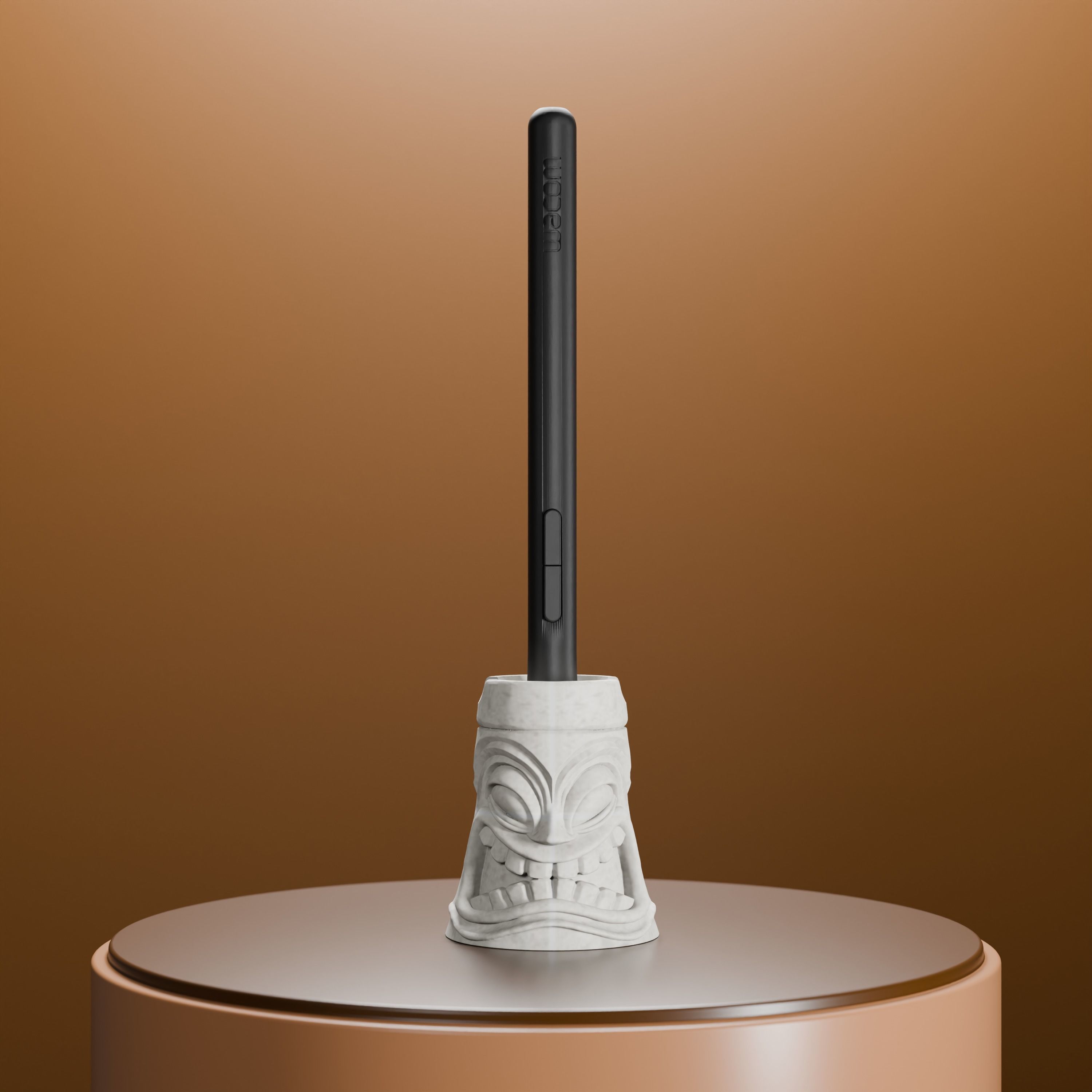 Tiki Wacom Pen Holder 3D print model_1
