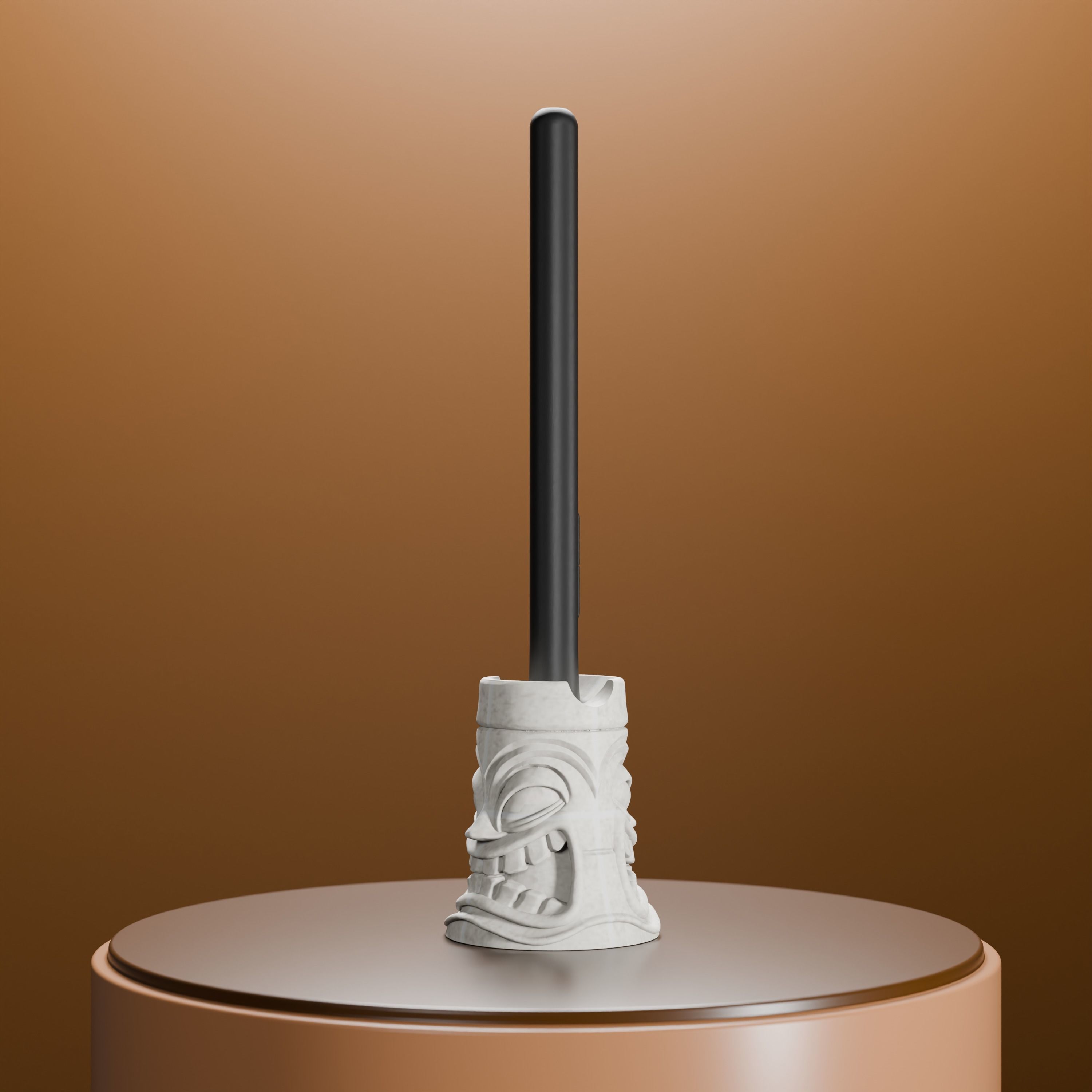 Tiki Wacom Pen Holder 3D print model_3