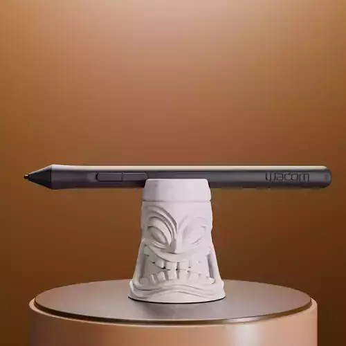 Tiki Wacom Pen Holder 3D print model
