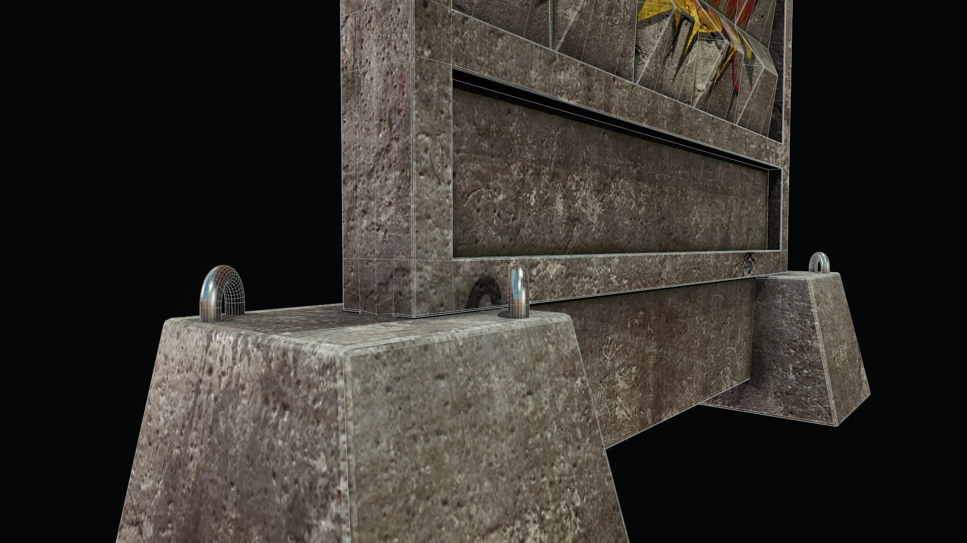 PO2 Concrete Wall - Tutorial Included Low-poly 3D model_13