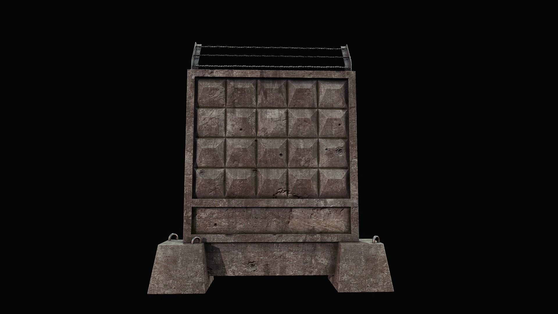 PO2 Concrete Wall - Tutorial Included Low-poly 3D model_6