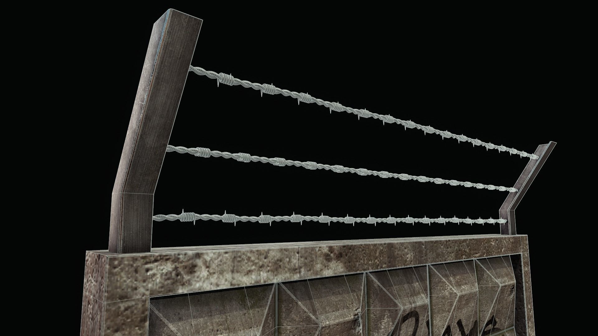 PO2 Concrete Wall - Tutorial Included Low-poly 3D model_11