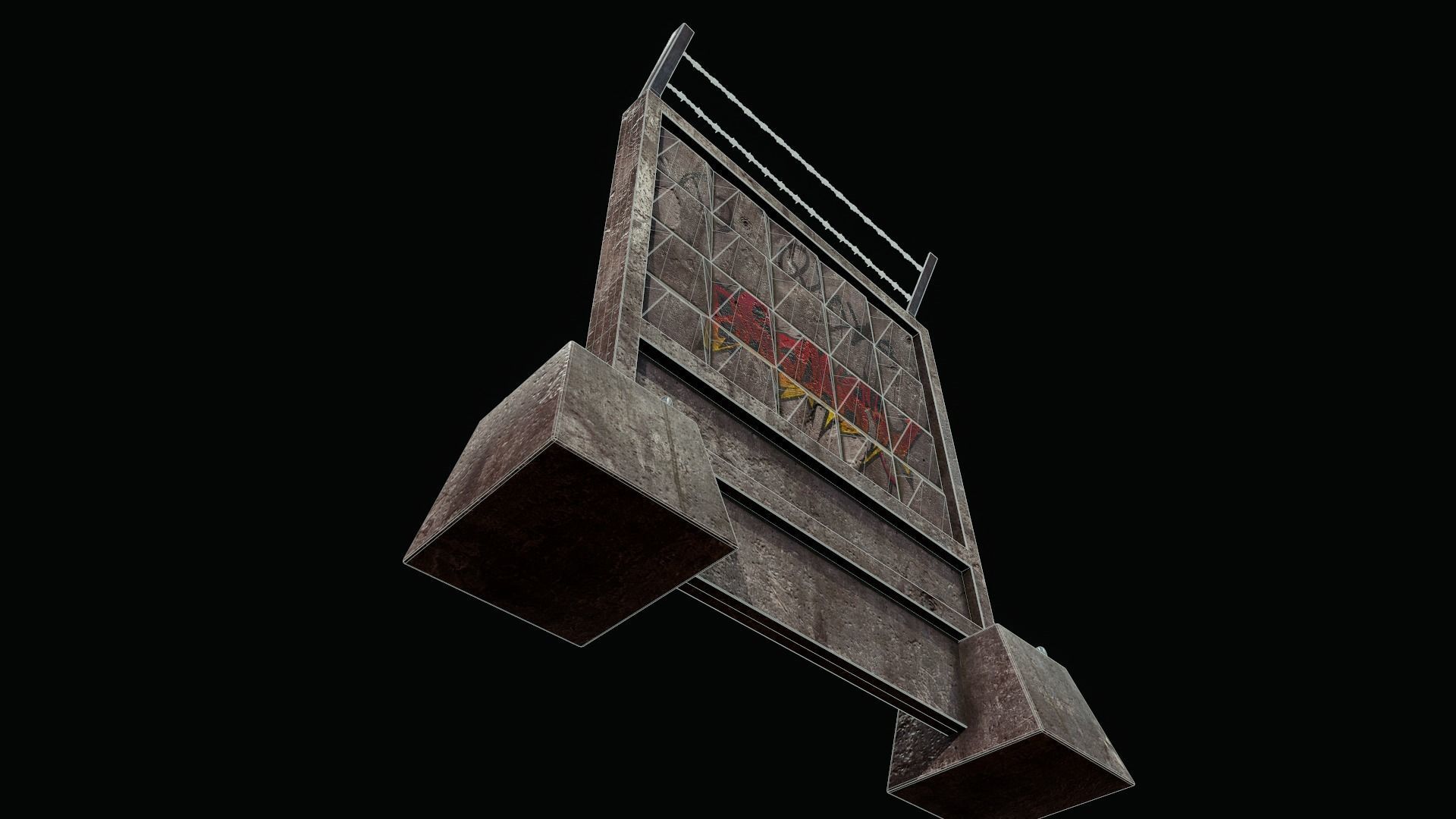 PO2 Concrete Wall - Tutorial Included Low-poly 3D model_15