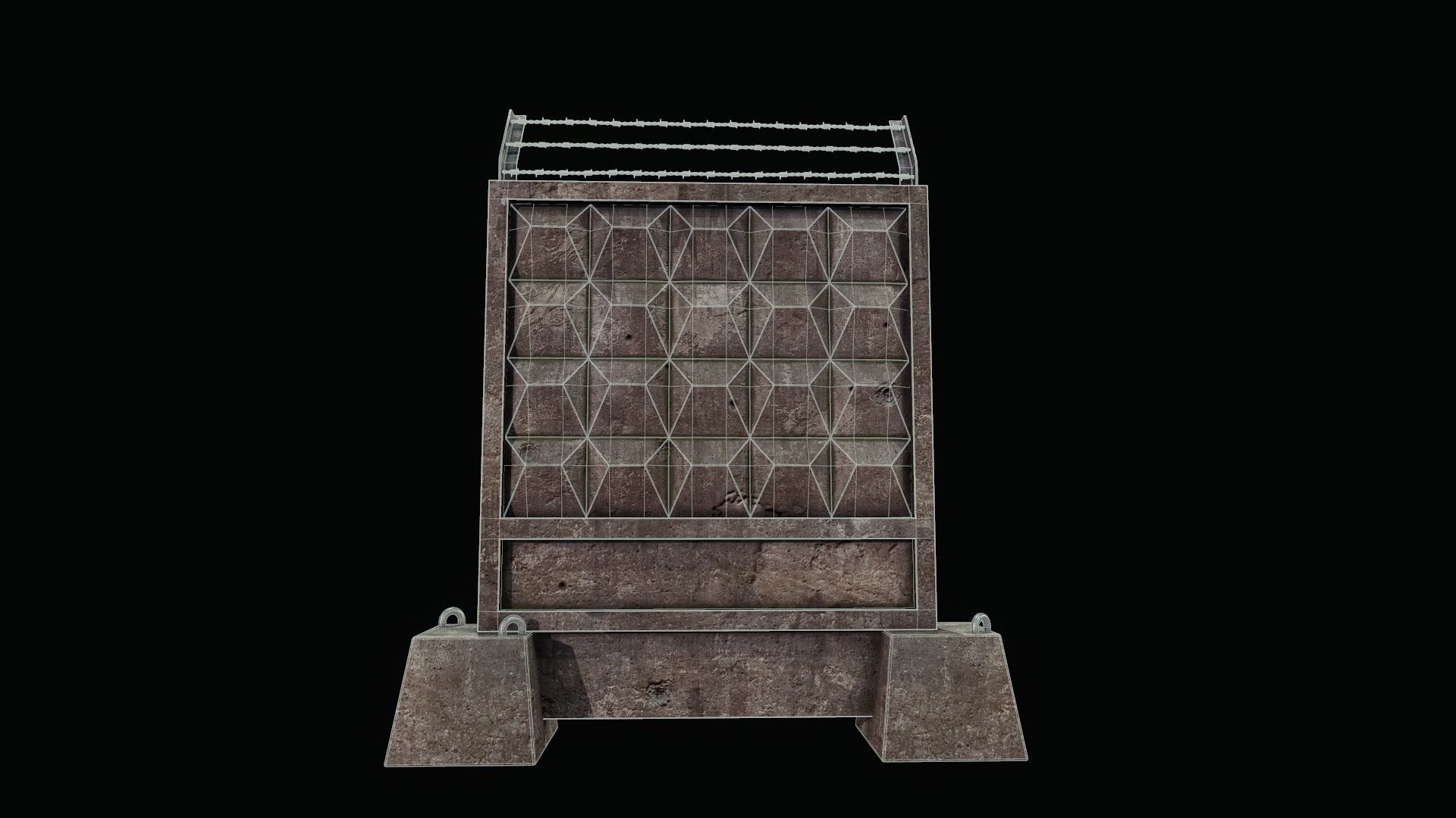 PO2 Concrete Wall - Tutorial Included Low-poly 3D model_7