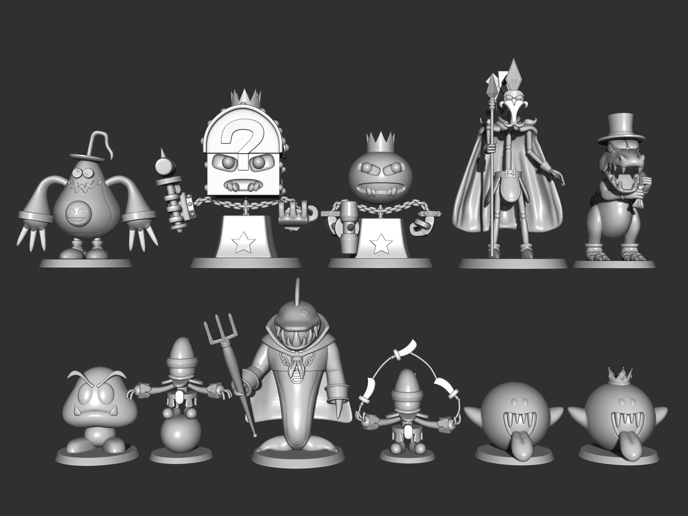 Super mario RPG character pack 3D print model_10