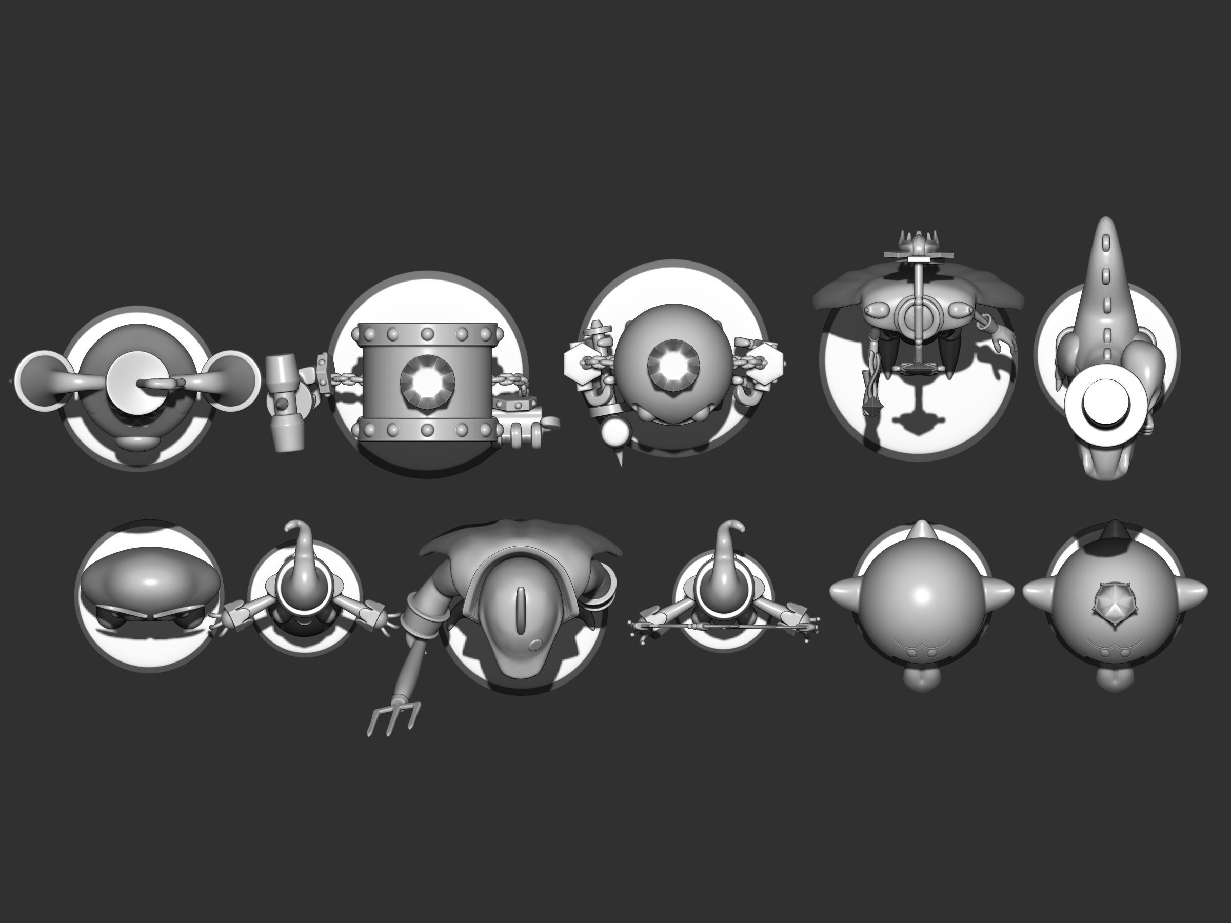 Super mario RPG character pack 3D print model_13