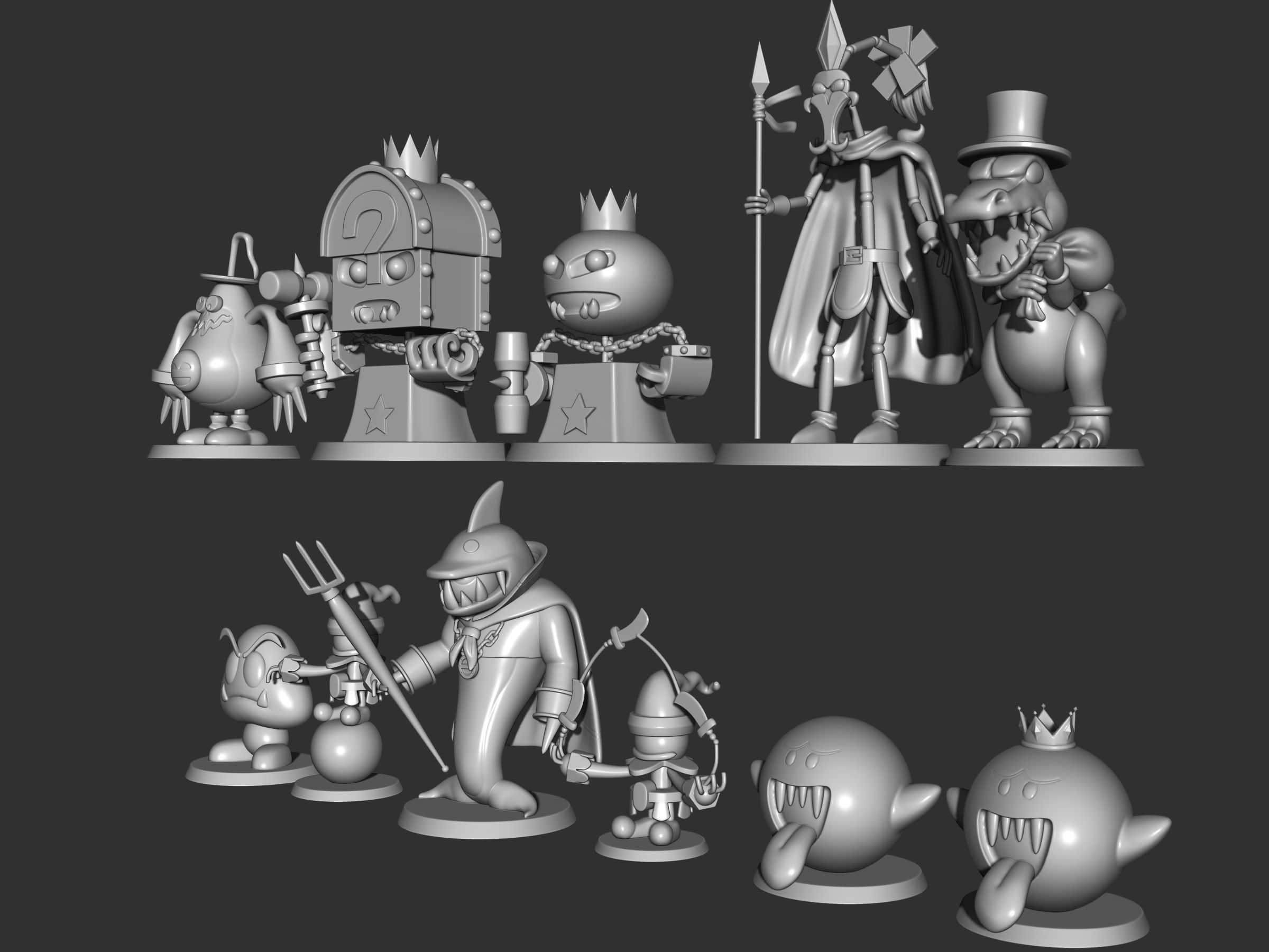 Super mario RPG character pack 3D print model_12
