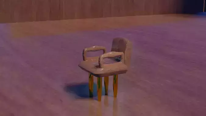 Wooden chair with curve handle 