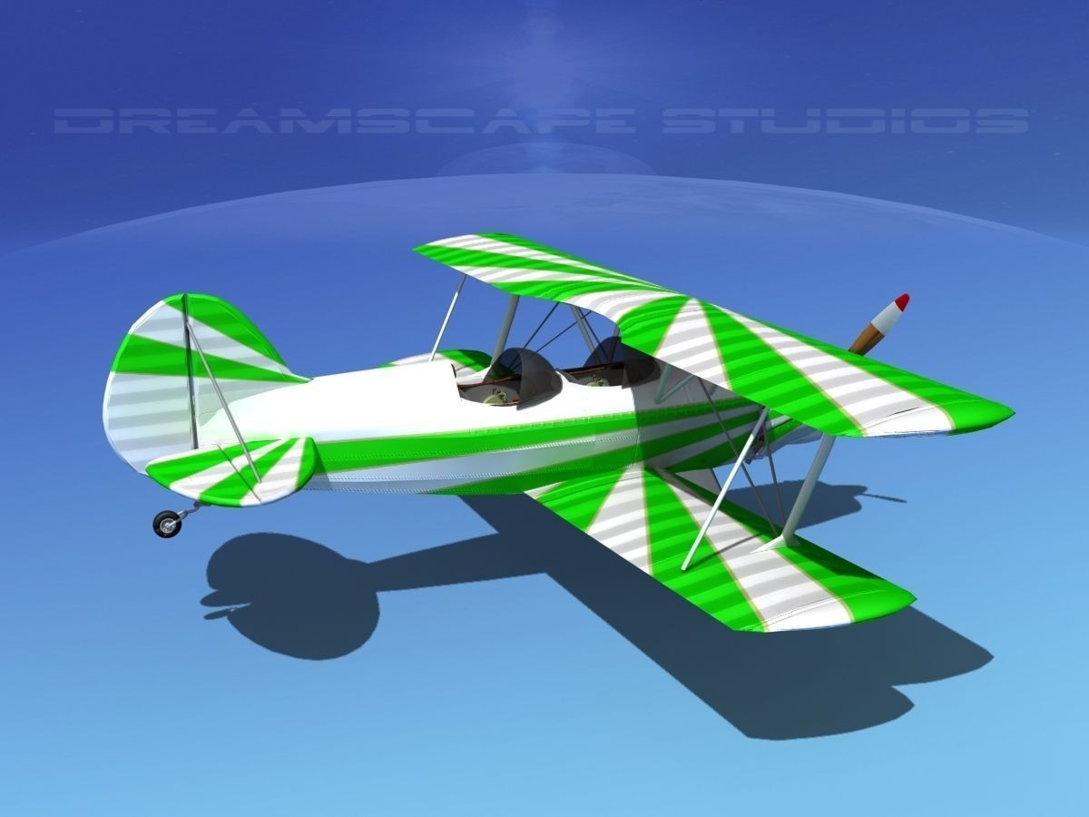 Acro Sport II Biplane 3D model_7