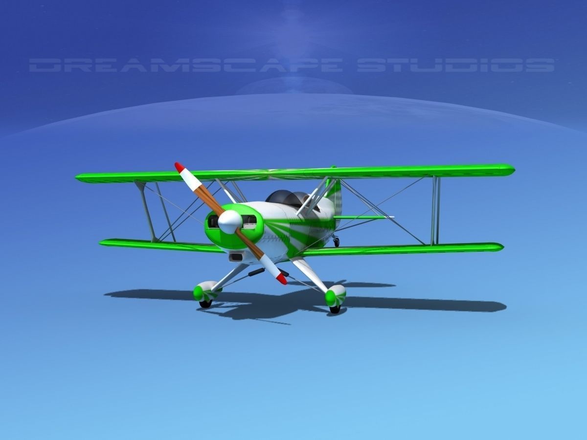 Acro Sport II Biplane 3D model_2